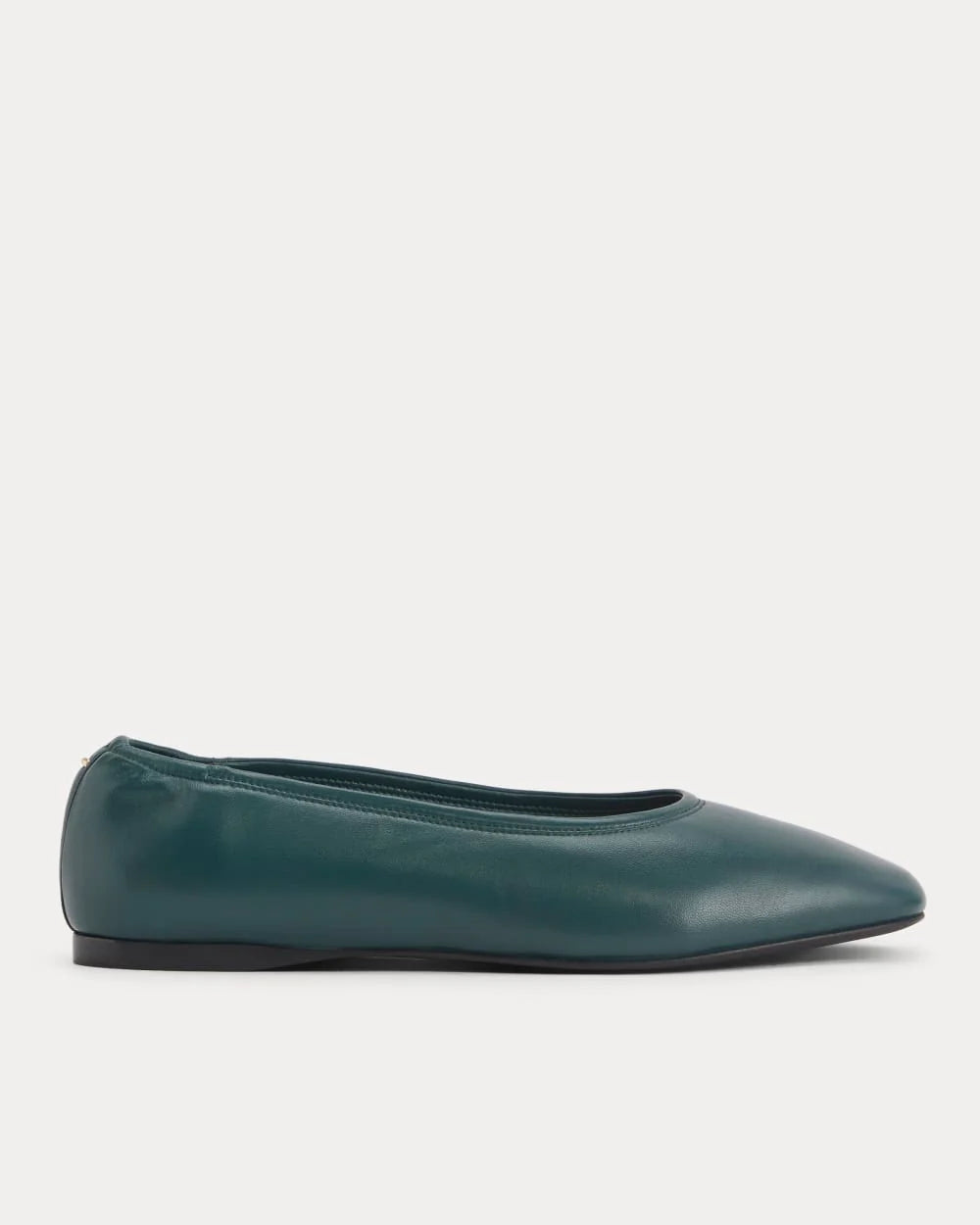 Dark Teal Pointed-Toe Ballet Flats