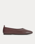 Burgundy Pointed-Toe Ballet Flats