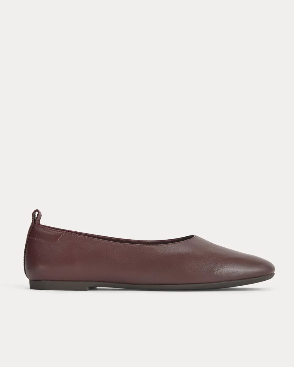 Burgundy Pointed-Toe Ballet Flats