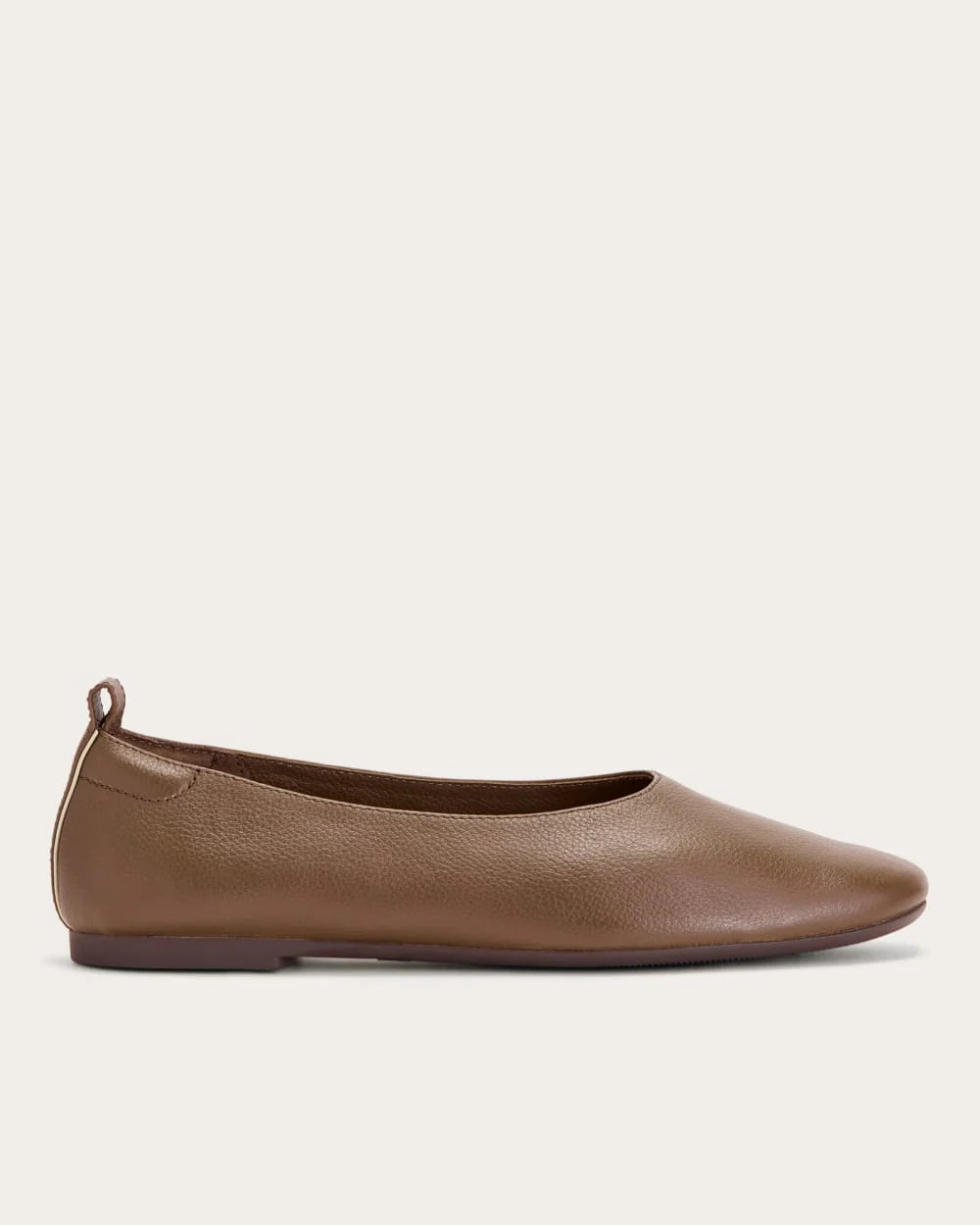Brown Pointed-Toe Ballet Flats